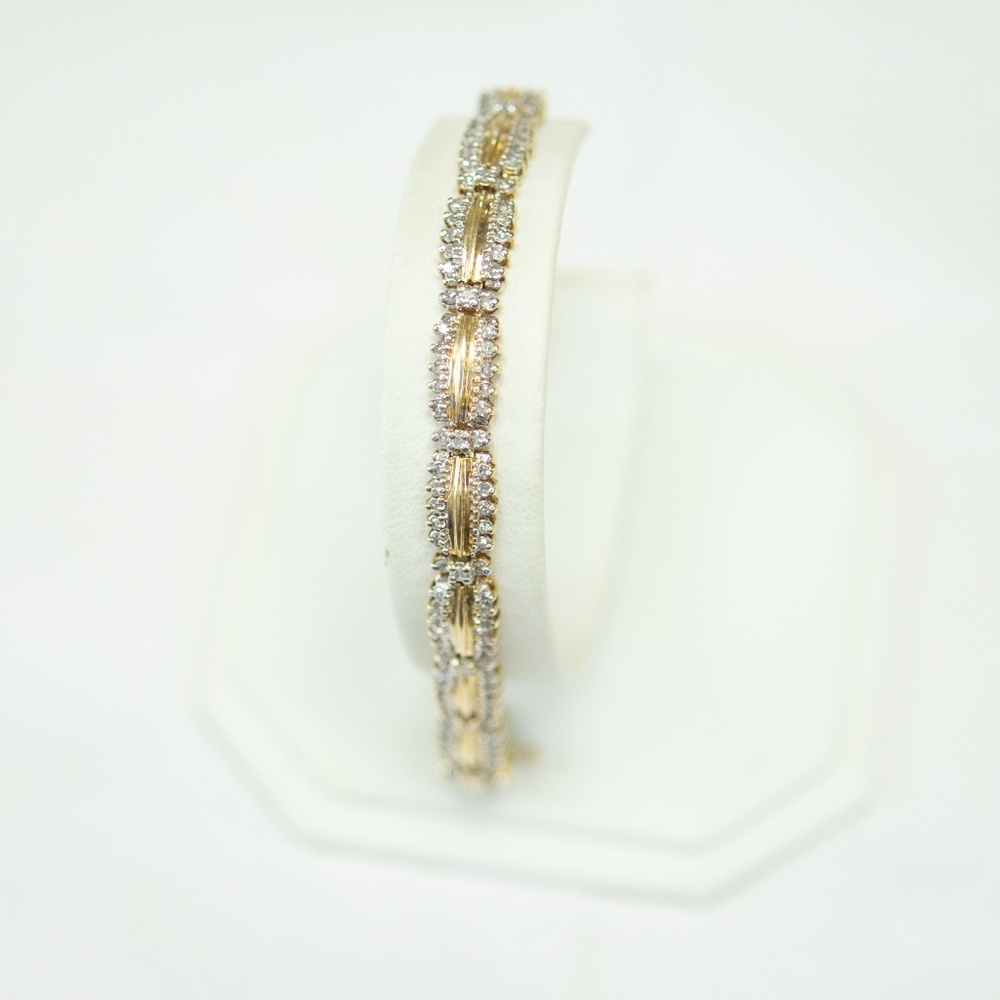 10k yellow gold  real diamonds  bracelet